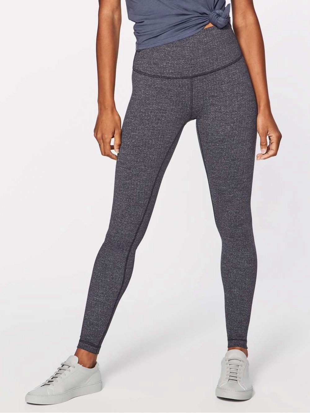 Lululemon Wunder Under High-Rise Textured Leggings Black Charcoal – Size 12